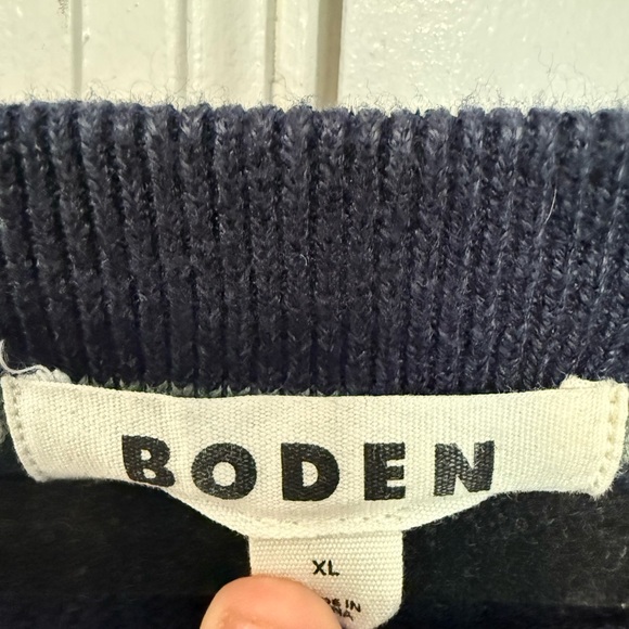 Boden Navy Blue Knit Sweater with flutter sleeves - Picture 2 of 3